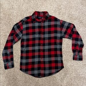 Croft & Barrow Men's Red and Black Plaid Shirt
